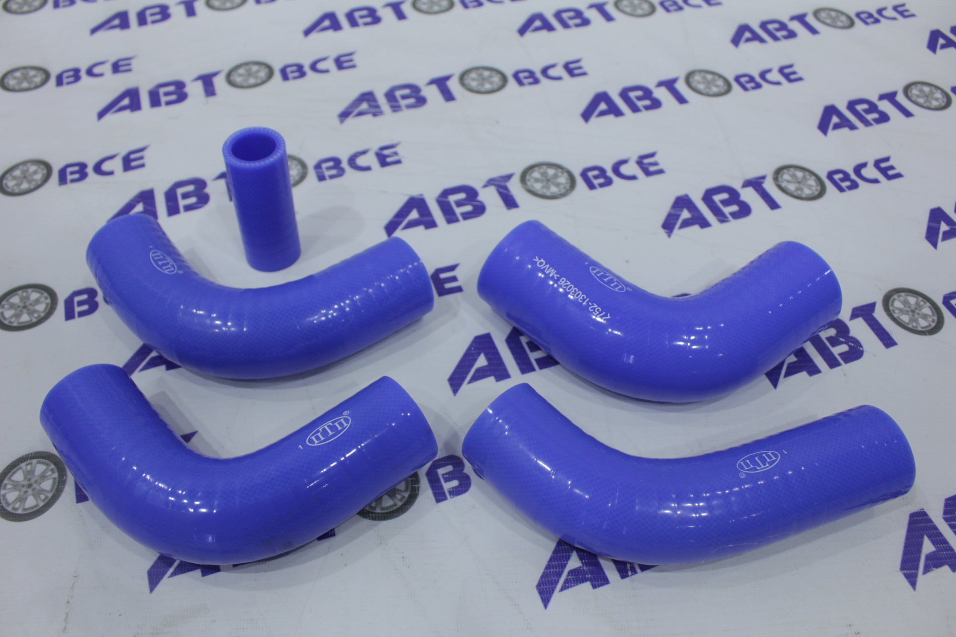 Патрубки радиатора ГАЗ-3302 (дв.405) Евро-3 (комплект 5 шт) силикон синий ПТП